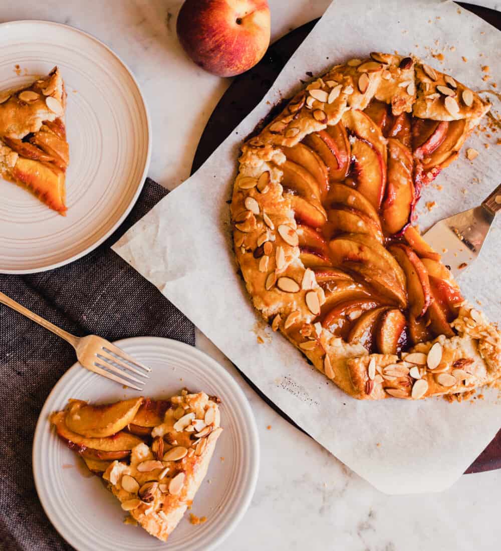 Easy Peach Almond Fruit Galette — Zestful Kitchen