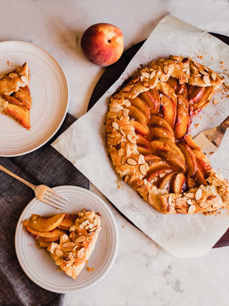 Easy Peach Almond Fruit Galette — Zestful Kitchen