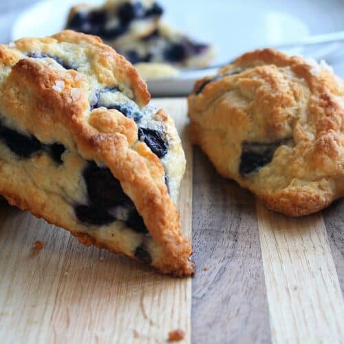 Healthy Low Fat Blueberry Scones | Zestful Kitchen