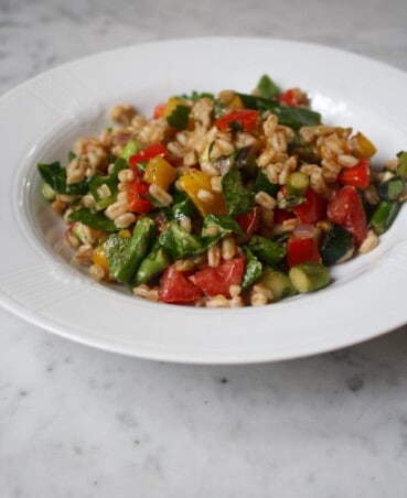 Grilled Vegetable and Farro Salad | Zestful Kitchen