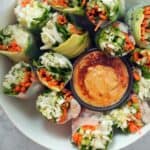 Vietnamese Spring Rolls with Spicy Almond Dipping Sauce | Zestful Kitchen