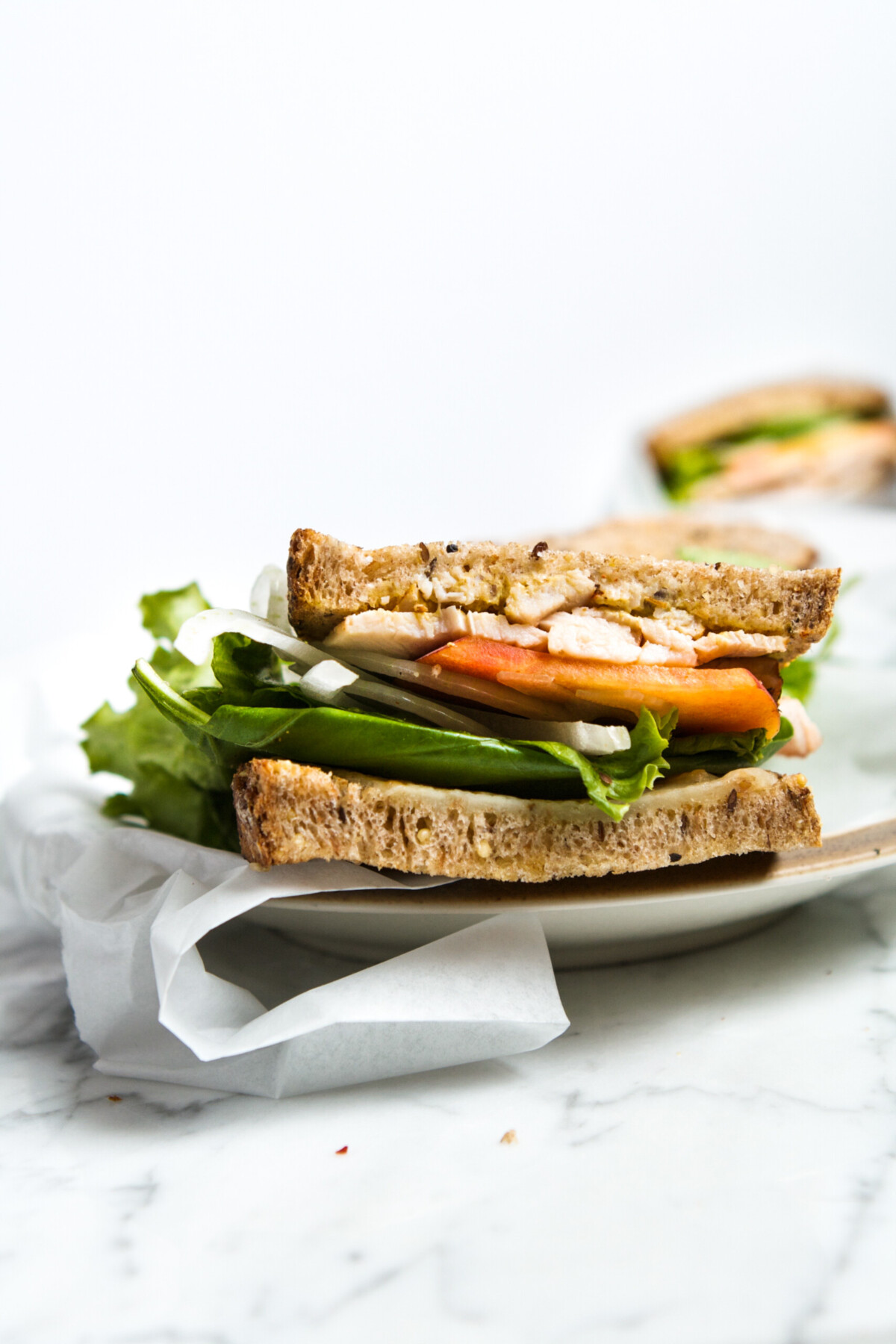 Turkey, Peach & Basil Sandwich | Zestful Kitchen
