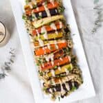Roasted Root Vegetables & Sorghum Pilaf with Tahini Sauce | Zestful Kitchen