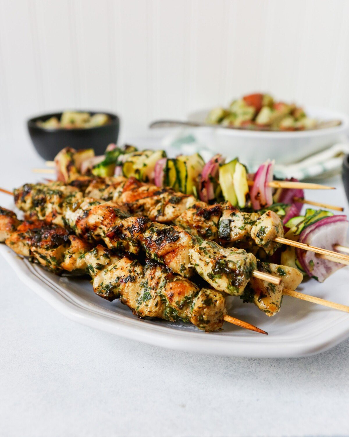 Skewered Zucchini and Yellow Squash