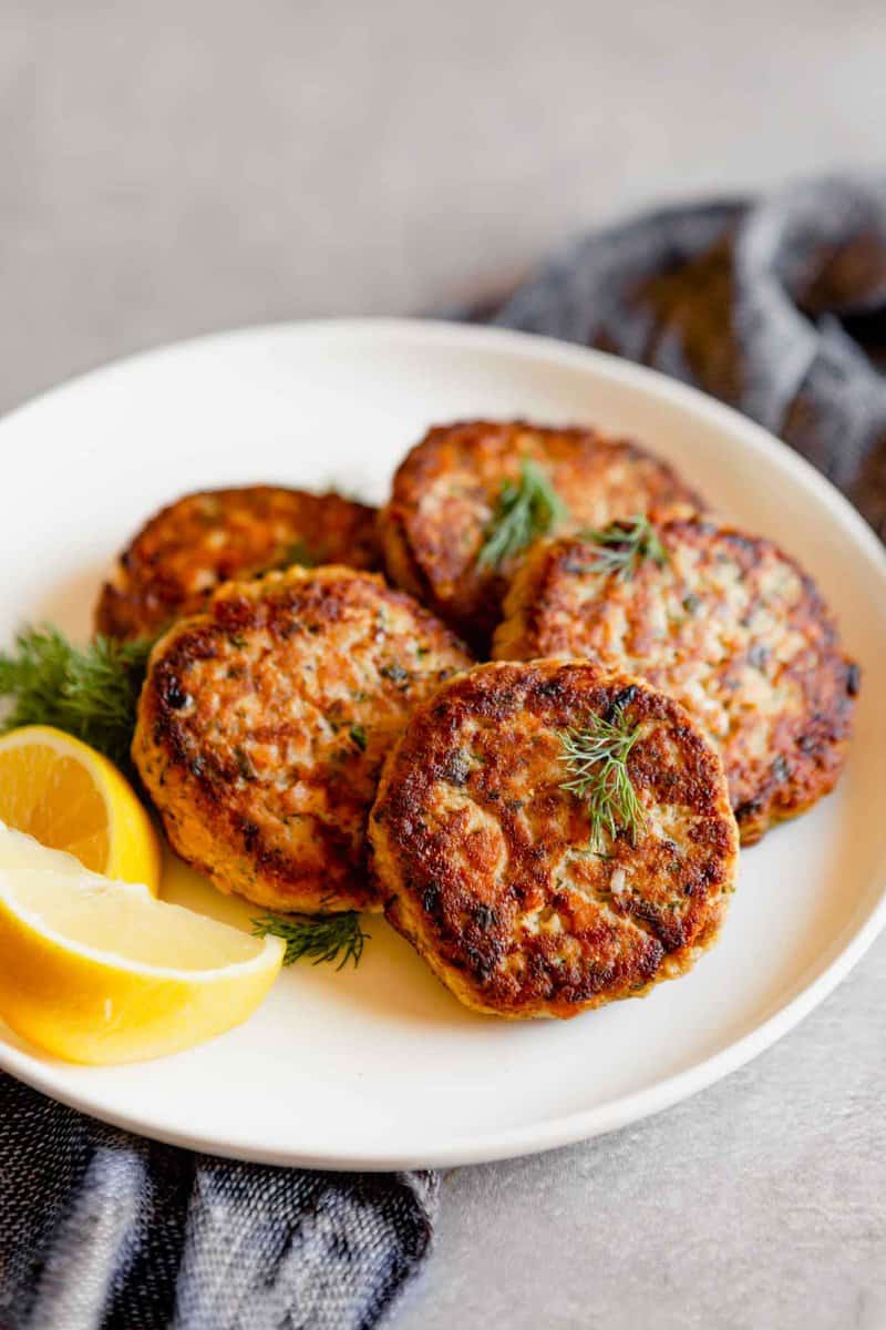 Easy Canned Salmon Patties Cakes Keto Paleo Low Carb