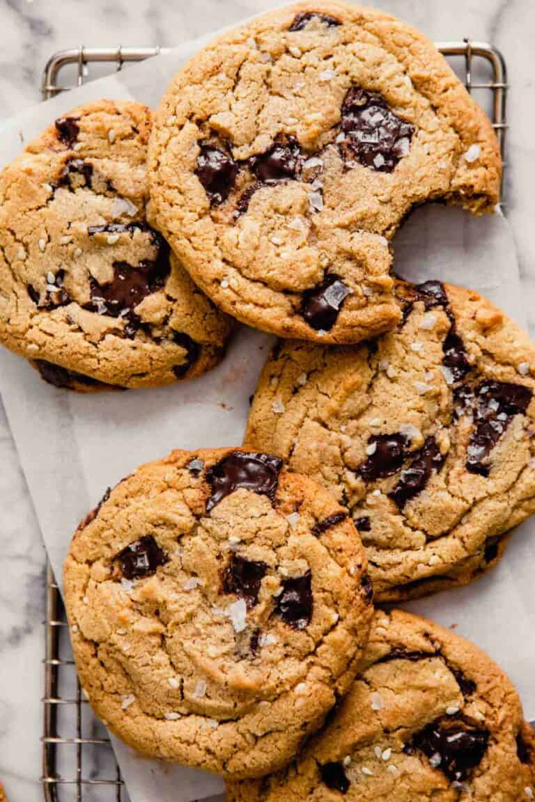 Chewy Tahini Chocolate Chip Cookies With Browned Butter