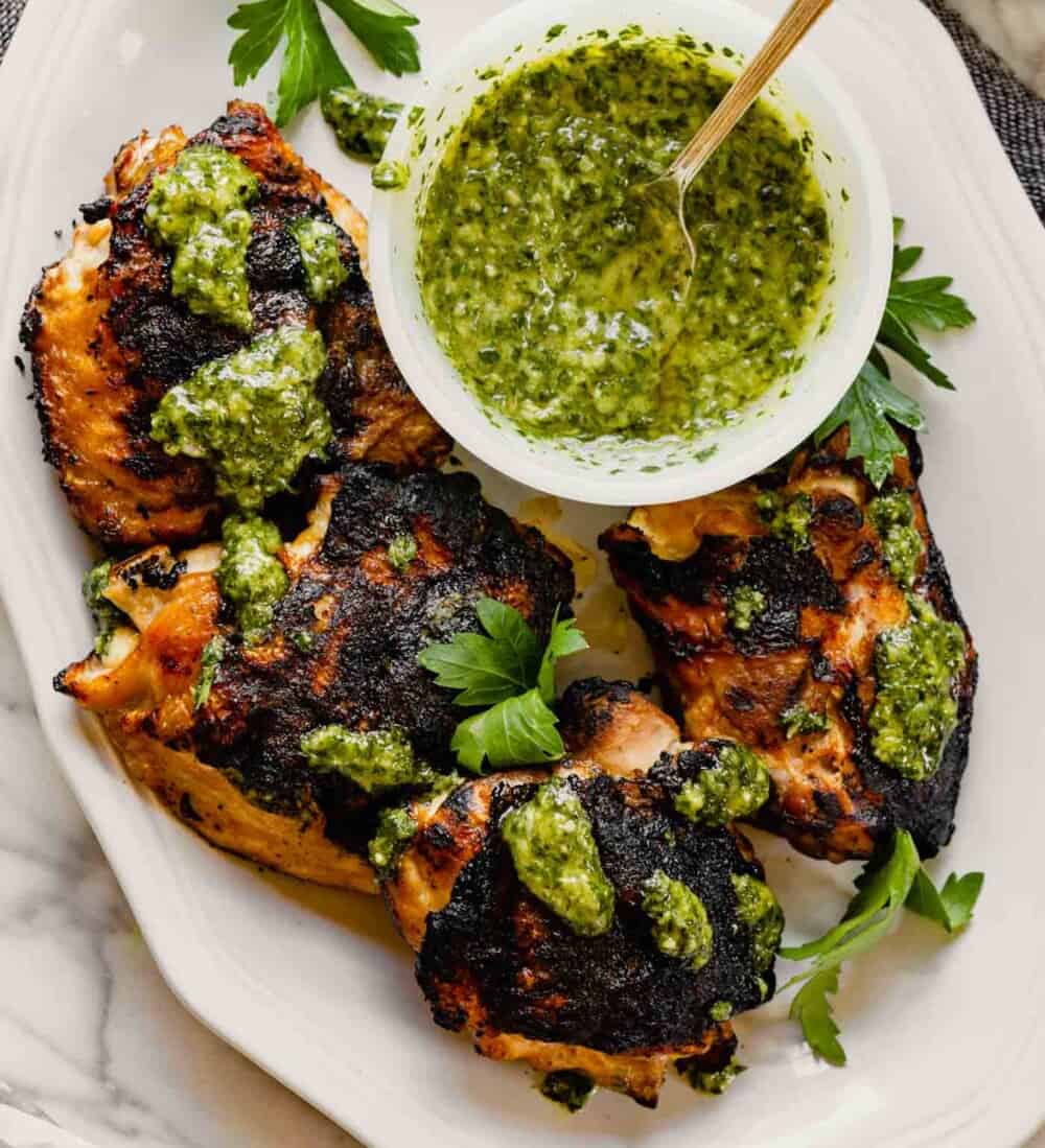 Grilled Chimichurri Chicken Breasts Or Thighs — Zestful Kitchen 