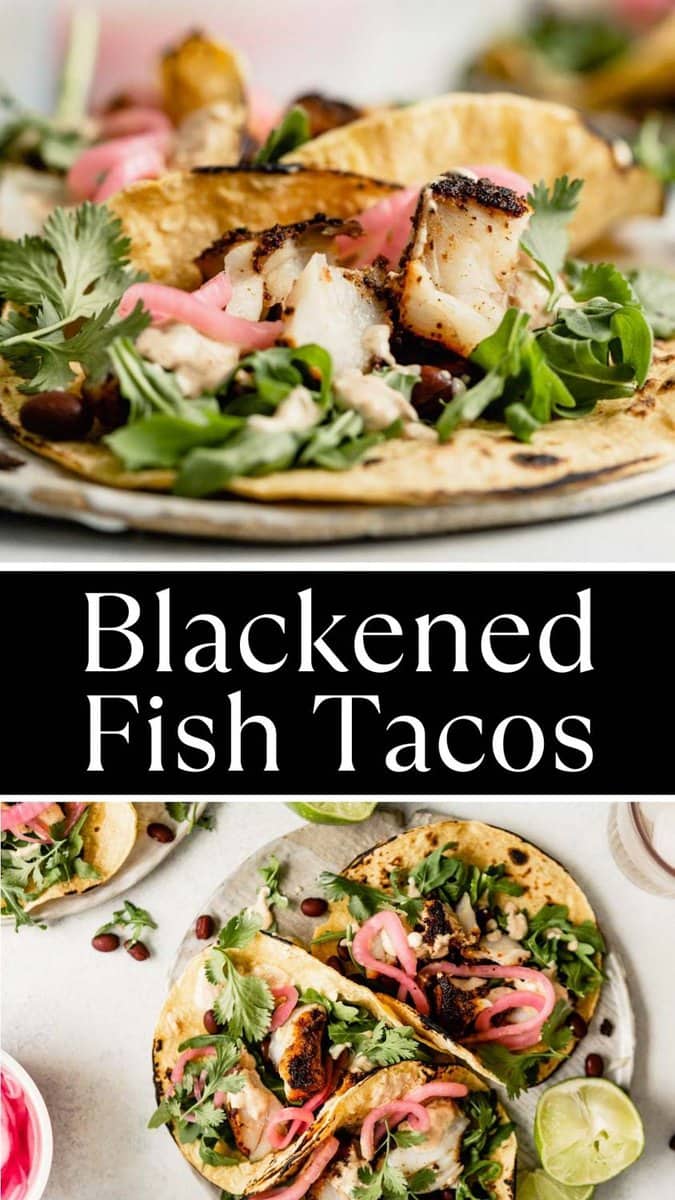 Blackened Fish Tacos with Creamy Lime Sauce