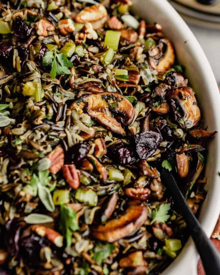 Wild Rice Stuffing With Cranberries & Pecans — Zestful Kitchen