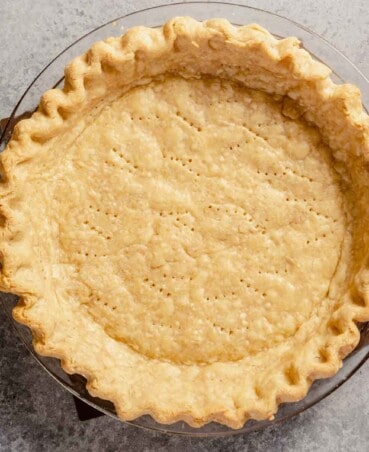 baked pie crust in pie plate