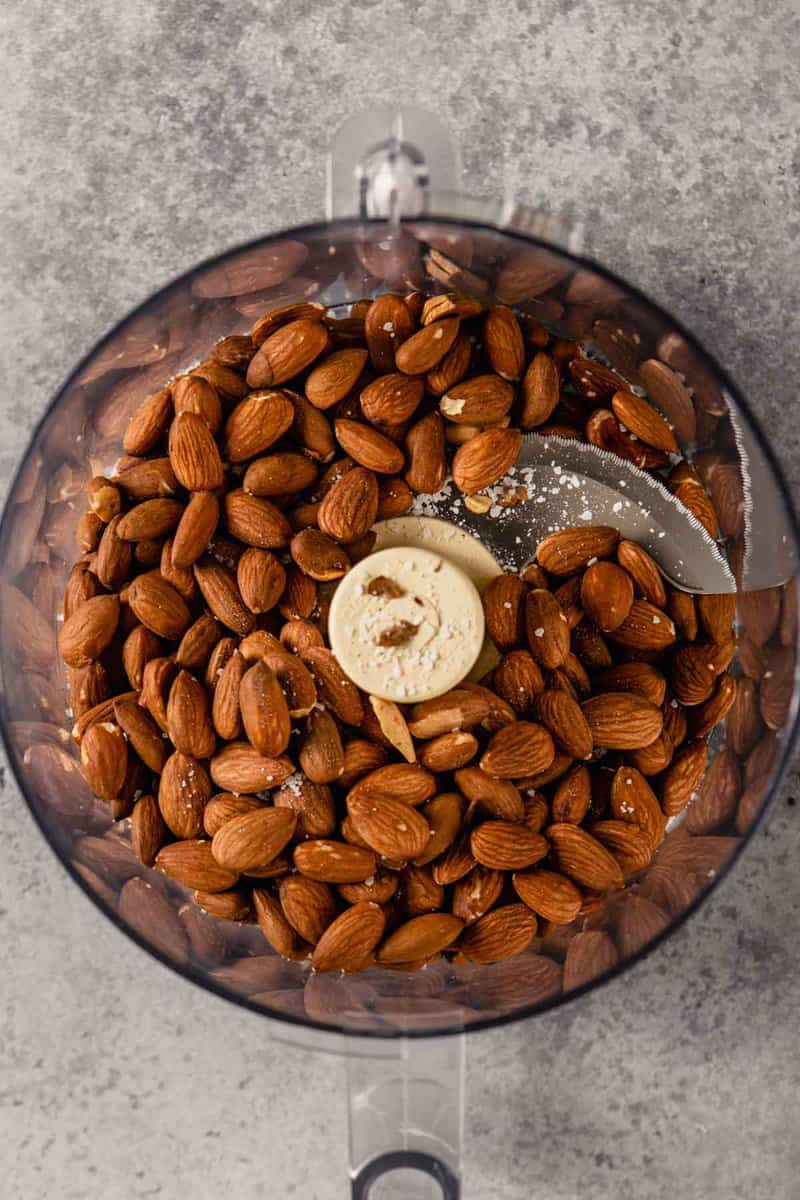almonds and salt in a food processor