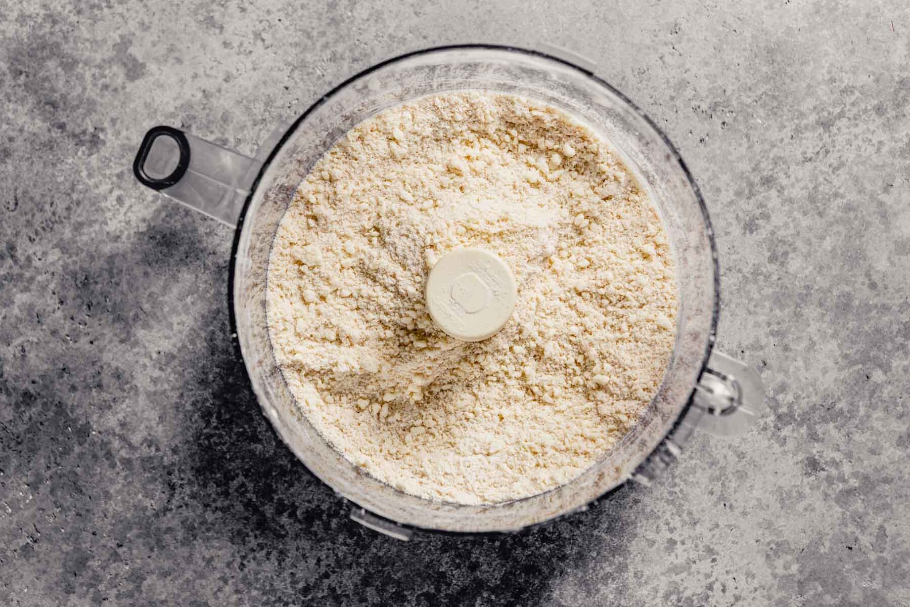 flour and butter in a food processor