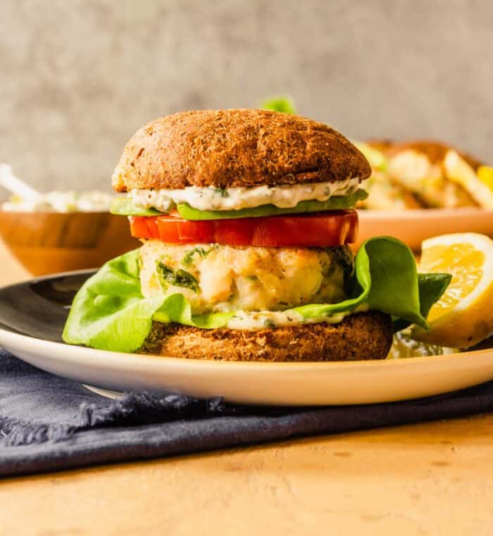 Shrimp Burgers with Herby Tartar Sauce — Zestful Kitchen