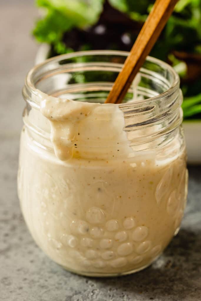 Easy Caesar Salad Dressing Made with Mayo