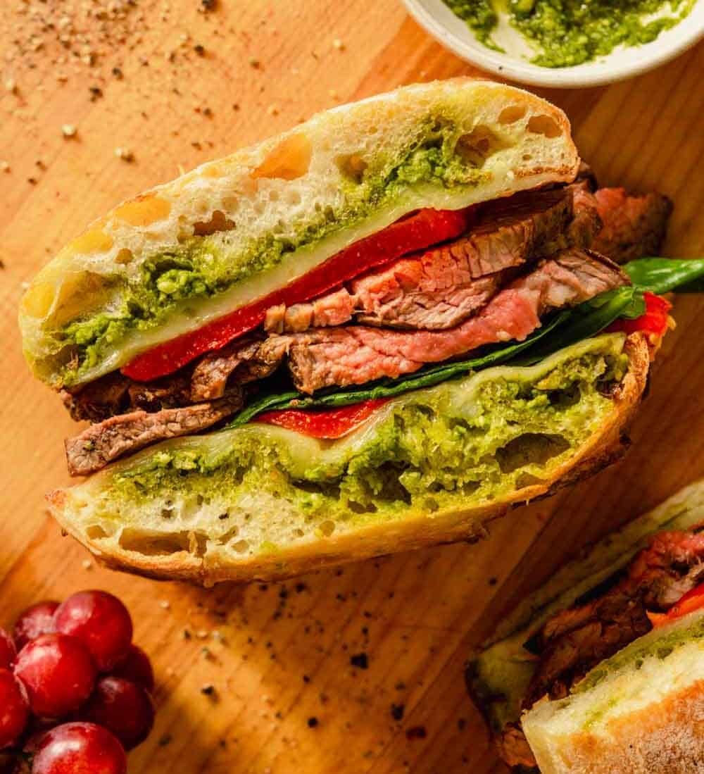 TriTip Sandwich with Pesto (Quick & Easy!)— Zestful Kitchen