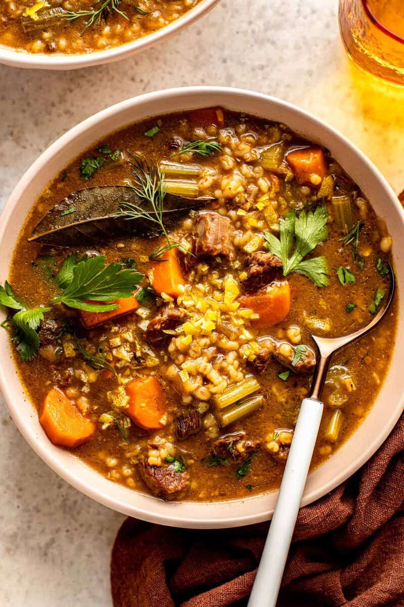 Easy Instant Pot Beef and Barley Soup — Zestful Kitchen