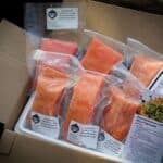 packaged salmon in a box