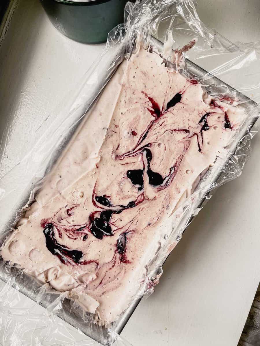 ice cream in a loaf pan