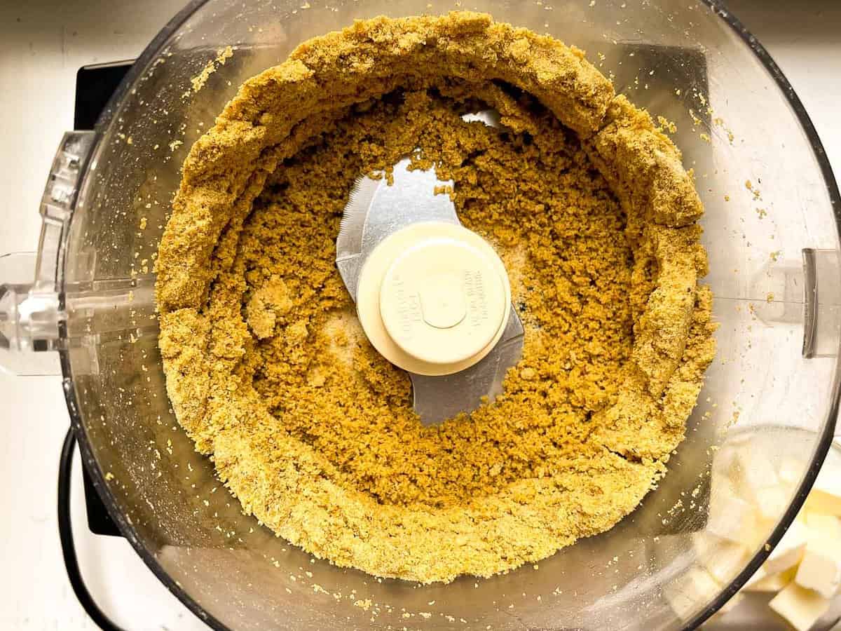 ground pistachios in a food processor