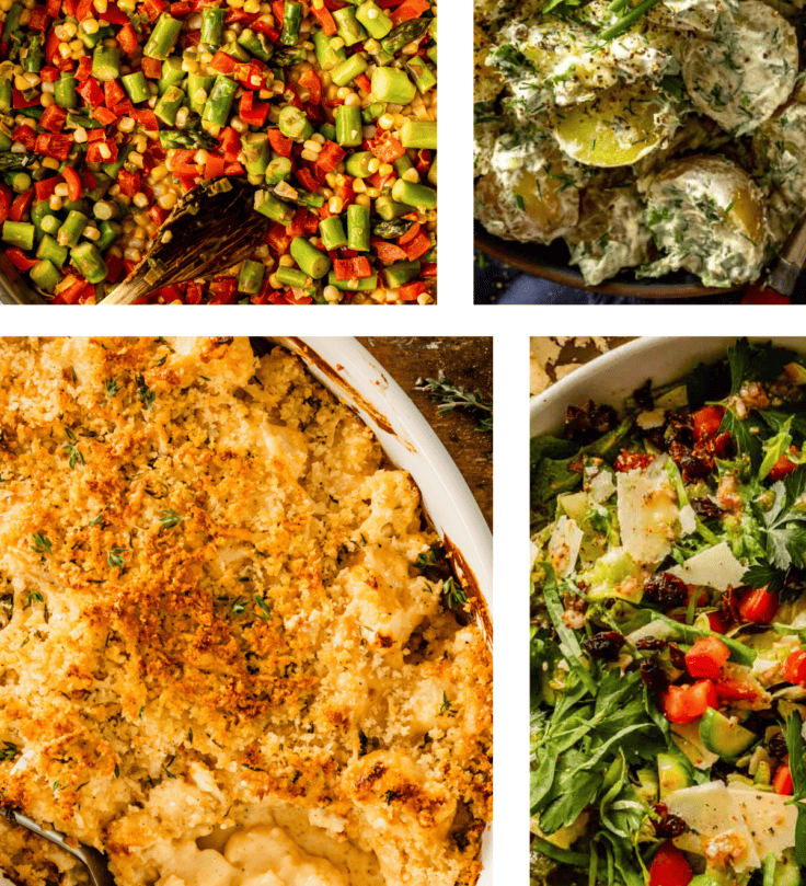 collage of side dishes