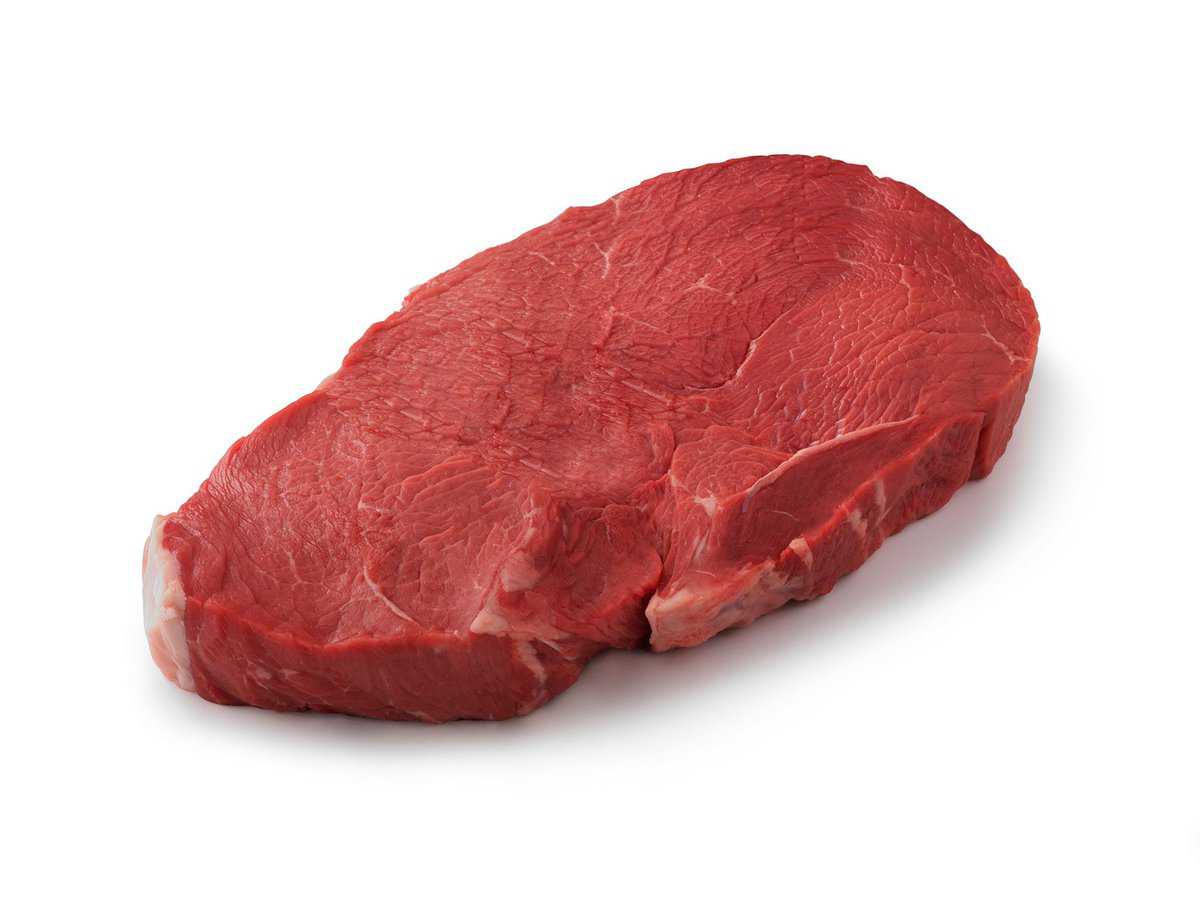top sirloin on a white background.