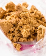 brown sugar in a zipper-lock bag.