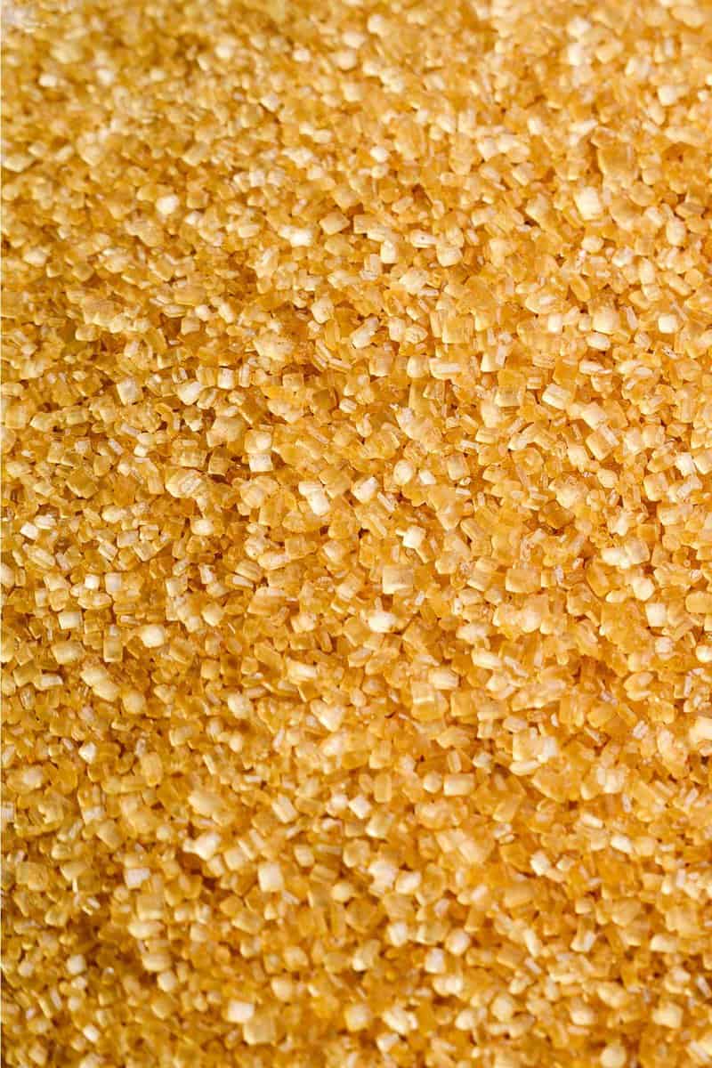 full image of raw sugar, or turbinado sugar.