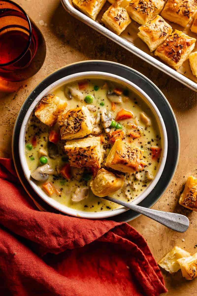 Chicken Pot Pie Soup - Cooking Classy