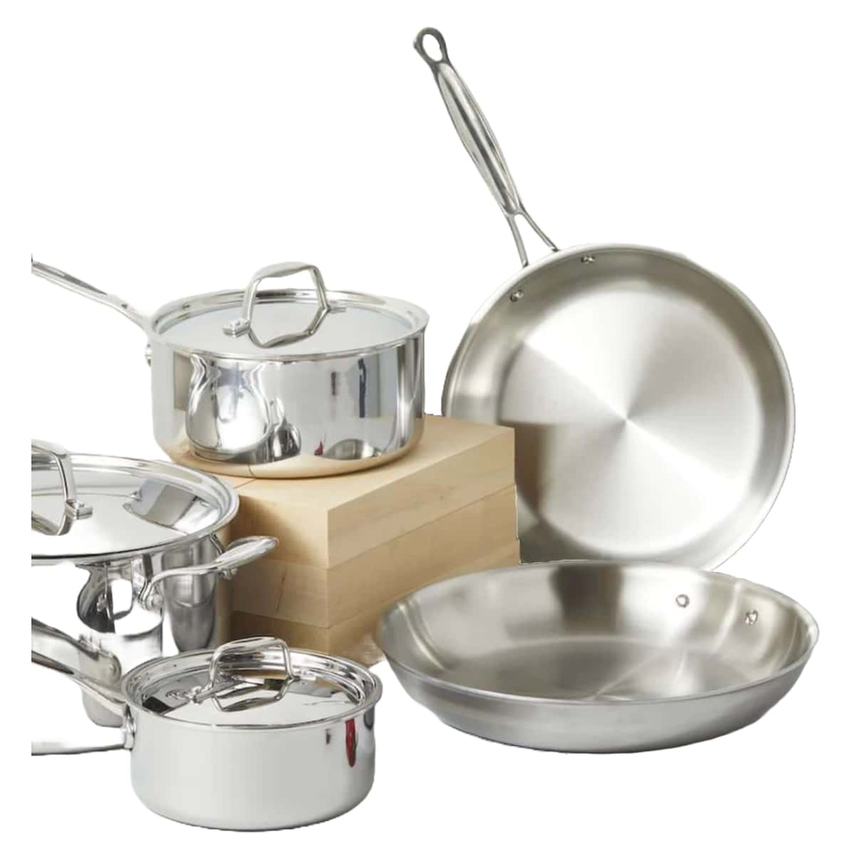 7 piece stainless steel cookware set